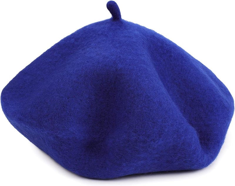 Wheebo Berets for Kids Wool French Beret Hats Artist Painter Hats for Little Girls Boys Solid Color Style - Image 4